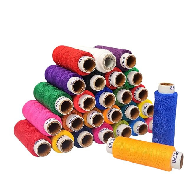 Pack of 25 Pcs Sewing Thread Spun Polyester