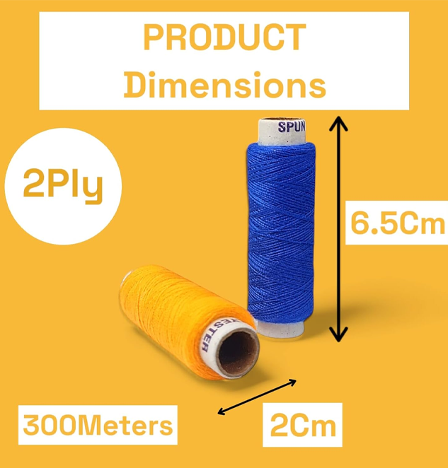 Pack of 25 Pcs Sewing Thread Spun Polyester