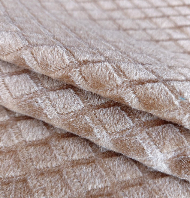 Velvet Solid Embossed Unstitched Sofa Fabric