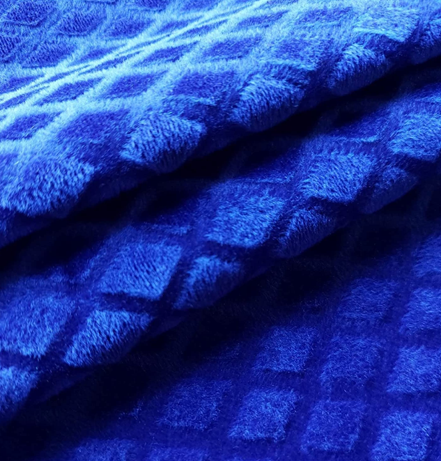 Velvet Embossed Unstitched Fabric Furnishing and Upholstery