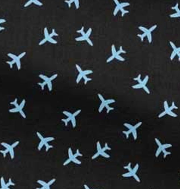 Chiffon Fabric Airplane Shirting Print Fabric