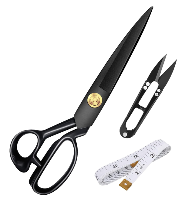 Sewing Scissors 9 inch- Tailors Heavy Steel Sharp Blades for Fabric