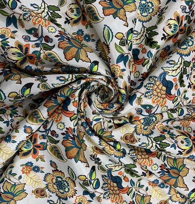 Digital print (silk crepe fabric)