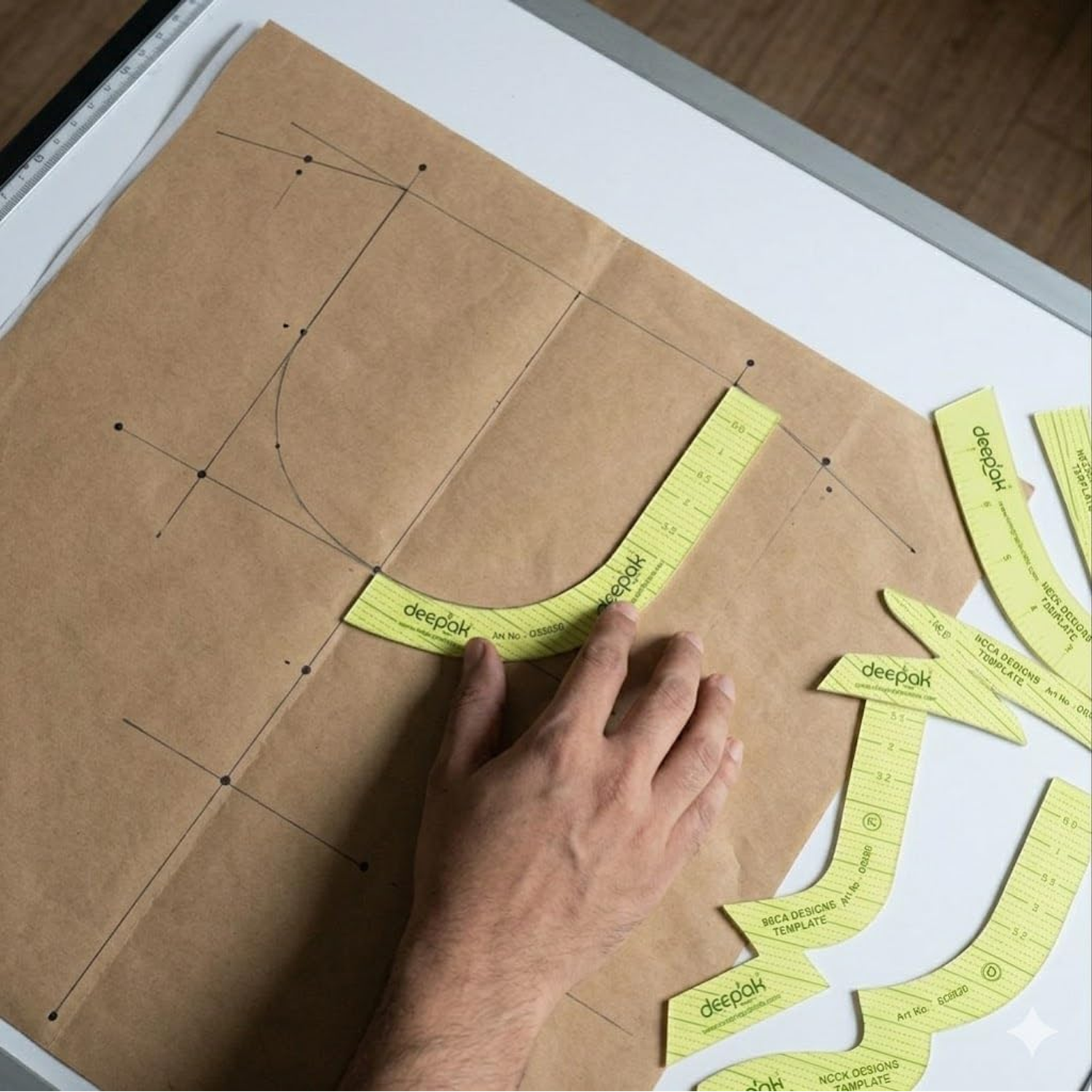 7-Piece Neck Design Template Set for Sewing and Tailoring