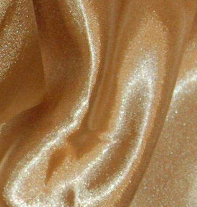 Antique Gold Silky Satin Dress Fabric Plain