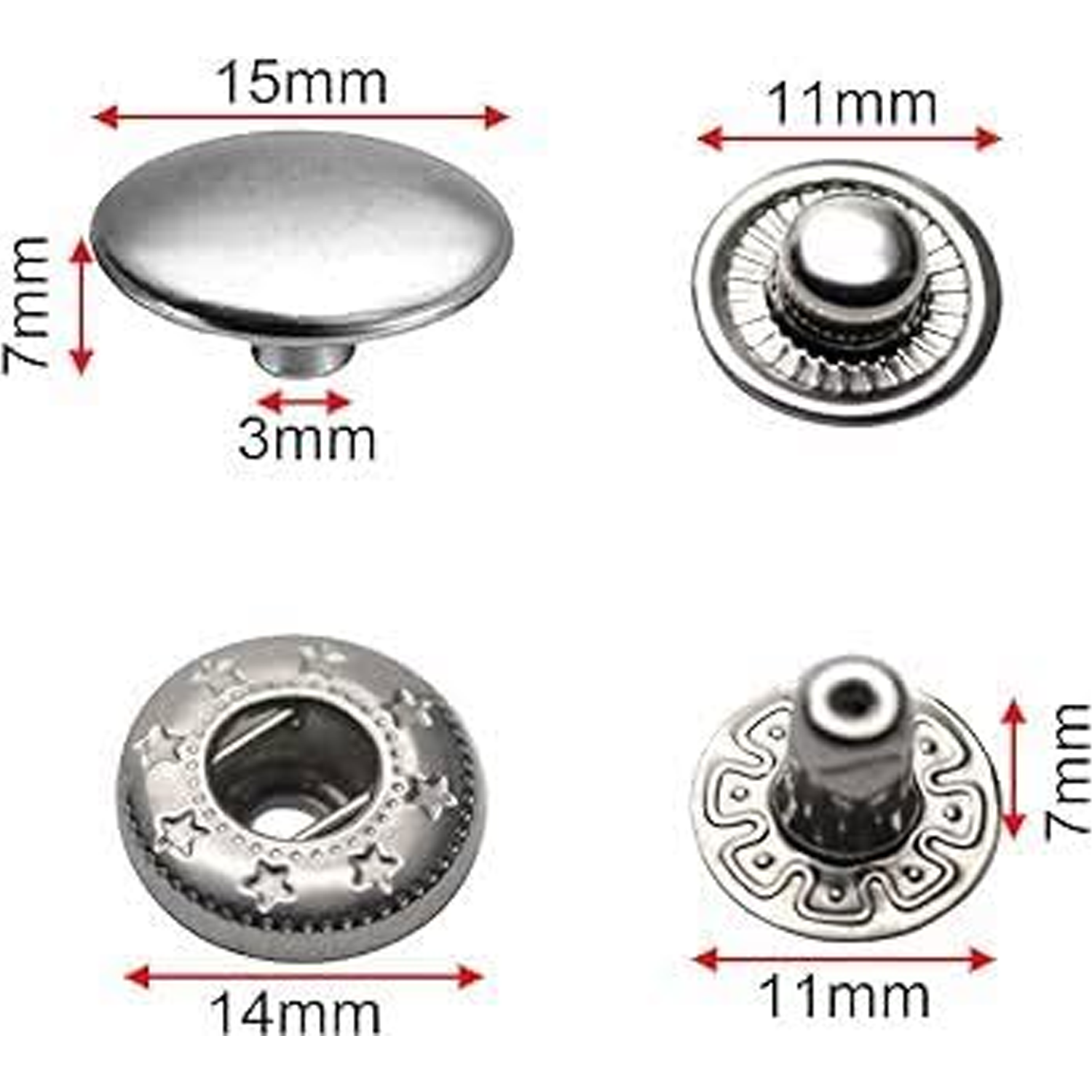 Antique Brass Snap Buttons