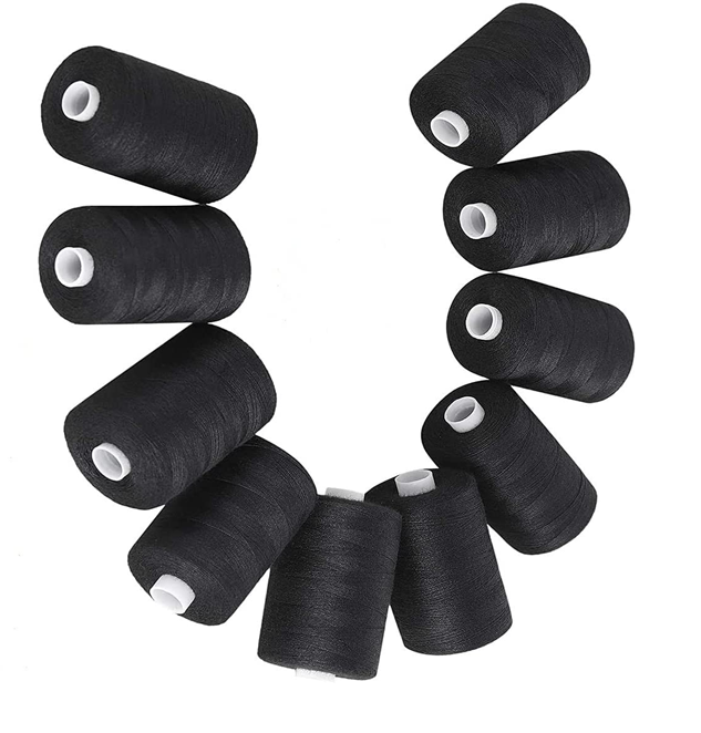 10 Pcs Cotton Polyester Sewing Threads for Tailoring Machine
