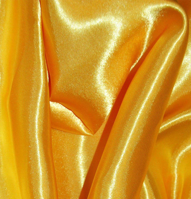 Golden Yellow Silky Satin