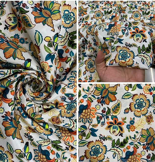 Digital print (silk crepe fabric)