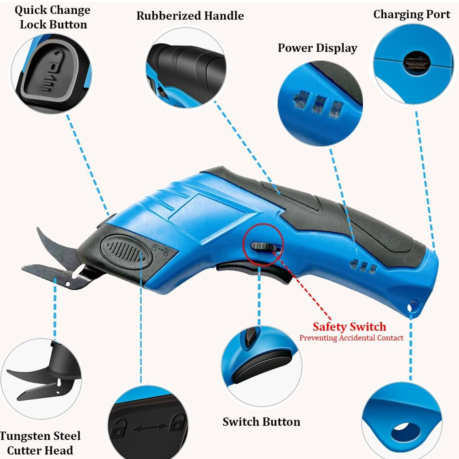 Cordless Fabric Cutter Machine for Craft and Tailoring