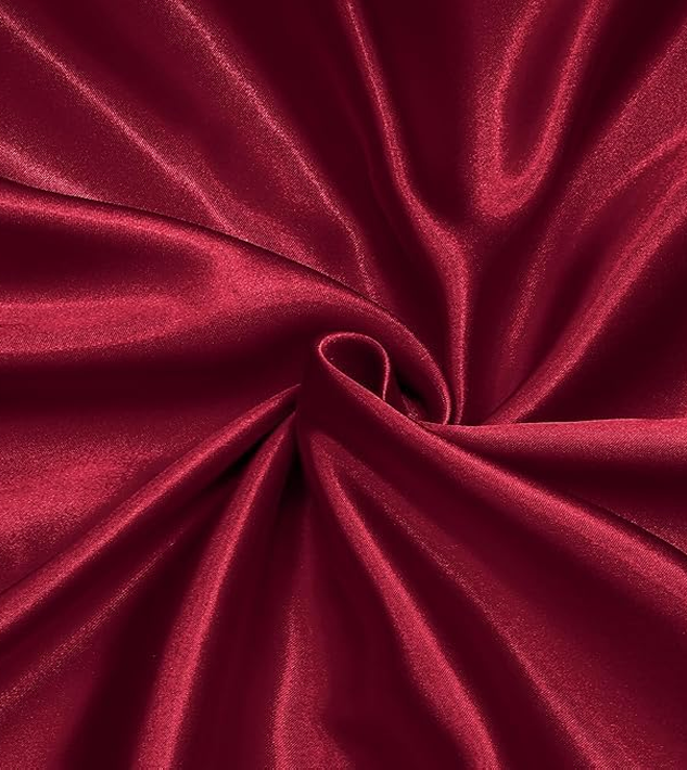 Plain Silky Shine Satin Solid Fabric