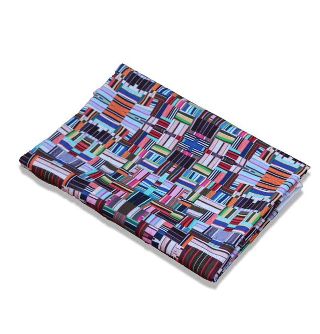 Digital Printed Multicolor Patchwork Poly Canvas Fabric