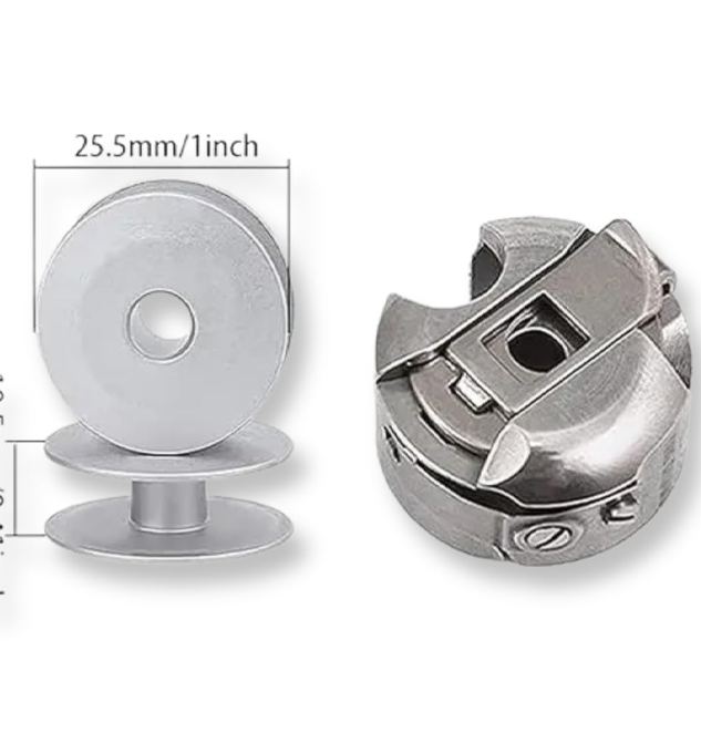Sewing KIT of T3 Universal Presser Foot INCHH Tape, Bobbin and Bobbin CASE for Single Needle Sewing Machine