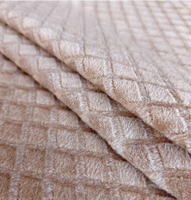 Velvet Solid Embossed Unstitched Sofa Fabric