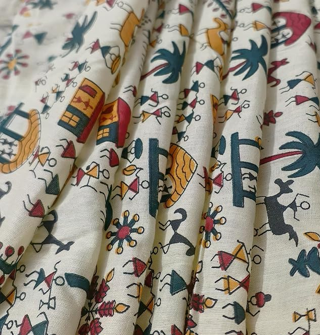 Pure Cotton Printed Kurti Fabric
