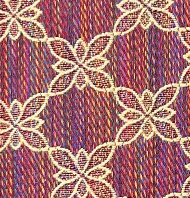 Floral Lattice Design Jacquard Material Polyester-Cotton Fabric